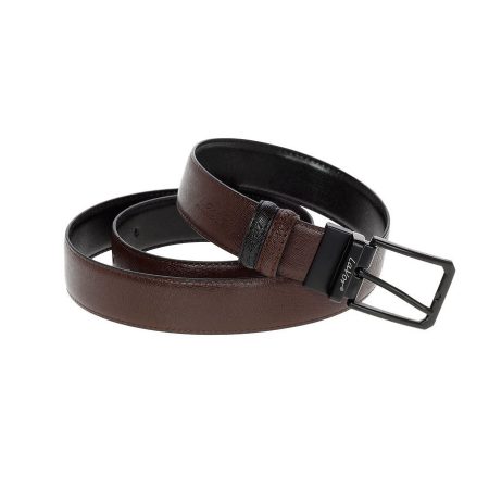 Men's leather belt LAVOR double-sided brown - black