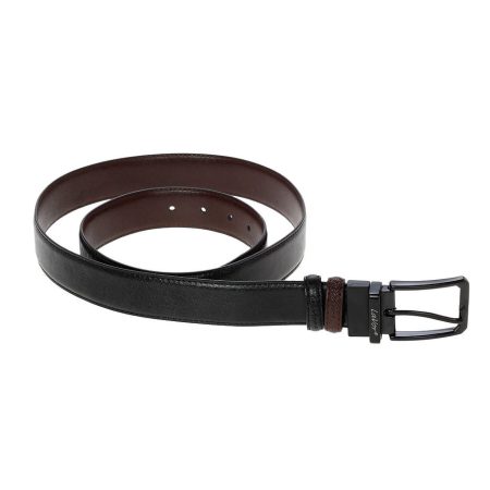 Men's leather belt LAVOR double-sided brown - black