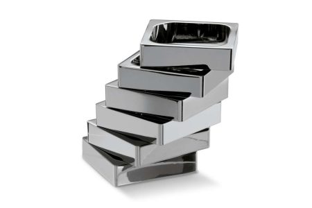 Metal lead case with rotating squares